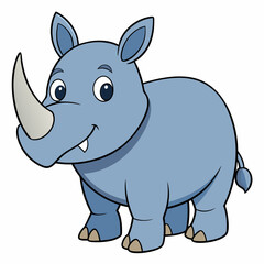 Rhinoceros art vector illustration