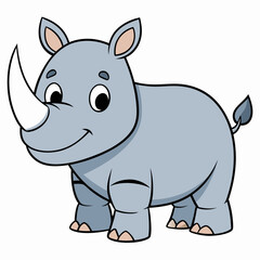 Rhinoceros art vector illustration