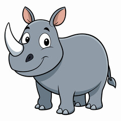 Rhinoceros art vector illustration
