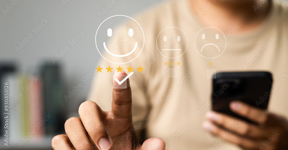 Canvas Prints users rate service experiences on online application for customer feedback and satisfaction for enha
