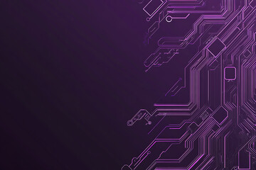 Abstract image of a circuit board with glowing lines and nodes on a pink gradient background. The intricate network of connections creates a modern, tech-inspired visual. Copy space available
