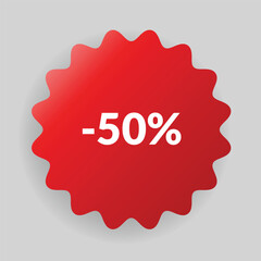 Corner or ribbons icon. Product red banner, price shopping tag. Promotion sale badge, special offer sticker. Discount and price offer concept. Vector sticker template