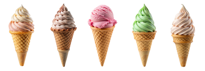 Ice Cream Graphic on Transparent Background – Clipping Path Included