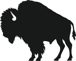 silhouettes of american bison vector illustration isolated on white background © Mohaiminul
