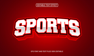 Sport editable text effect