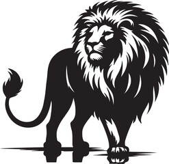 lion black and white