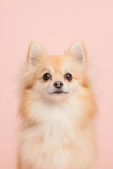 Adorable Pomeranian Dog with Fluffy Fur and Sweet Expression