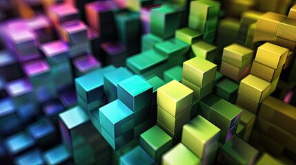 Obraz premium Abstract Colorful Cubes