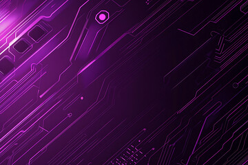 Abstract image of a circuit board with glowing lines and nodes on a pink gradient background. The intricate network of connections creates a modern, tech-inspired visual. Copy space available