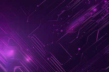 Abstract image of a circuit board with glowing lines and nodes on a pink gradient background. The intricate network of connections creates a modern, tech-inspired visual. Copy space available