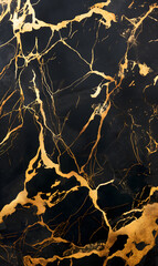 Elegant Black and Gold Marble Texture for Luxury Design