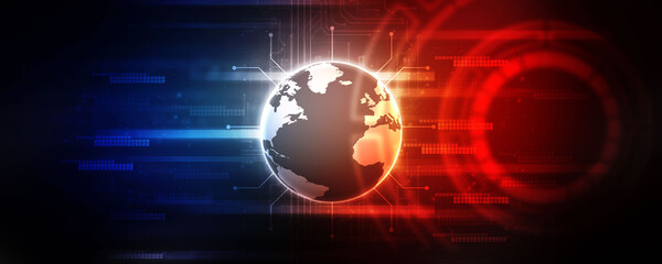 2d illustration world map abstract background