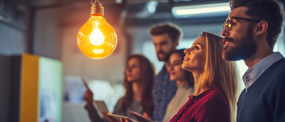 A group of entrepreneurs pitching their startup to venture capitalists. entrepreneurs pitching