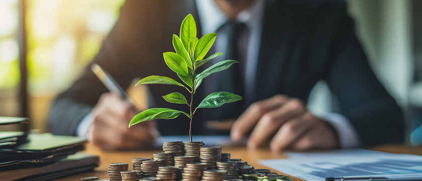 An investor attending a workshop on sustainable investing. investor attending