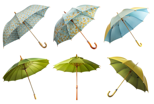 Mustard Canopy Umbrella Parasol on Transparent Background – High-Quality PNG