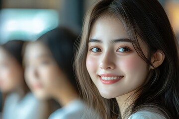 Team in performance review, office environment, feedback