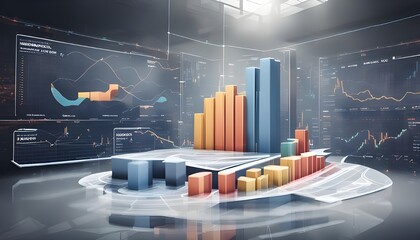 A visually striking 3D representation of an investment portfolio