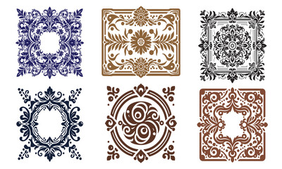 Illustration Art of Tiles Patterns for Decorative. vector art good for tiles, carpet etc.