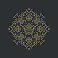 Abstract mandala pattern.Geometric shape.Unusual flower shape.Design for a wallpaper, shirt ,tile,Henna, Mehndi, tattoo, decoration. Decorative ornament in ethnic oriental style.