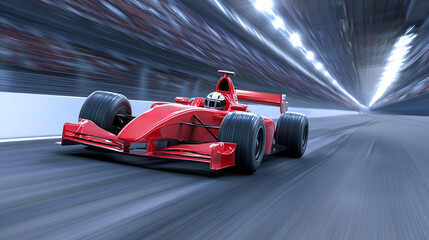 High-Speed Formula 1 Race Car in Action