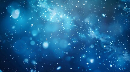 Obraz premium Abstract Blue Background with Glowing White Dots