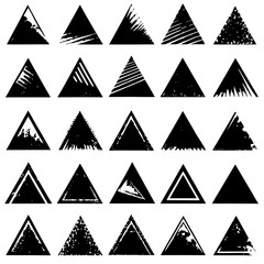 A set of black triangles is shown on a white background