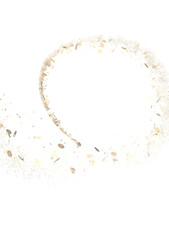 Obraz premium (Mehrere Werte)Radiant Revelry: Enthralling 3D Illustration of Shining gold Confetti