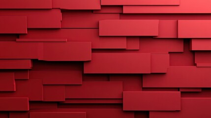 Obraz premium An intriguing image of abstract red blocks arranged in a symmetrical composition, symbolizing balance, order, and aesthetic design, reflecting modern artistic expression.