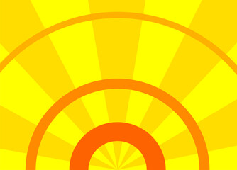 Sunset comic background. Bright pop art with halftone color. Comics book cartoon, magazine cover. Funny retro pattern strip mock up vector illustration