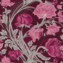 Seamless Background With Roses