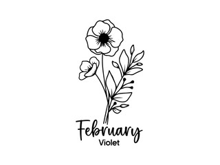 Birth Month Flowers design 