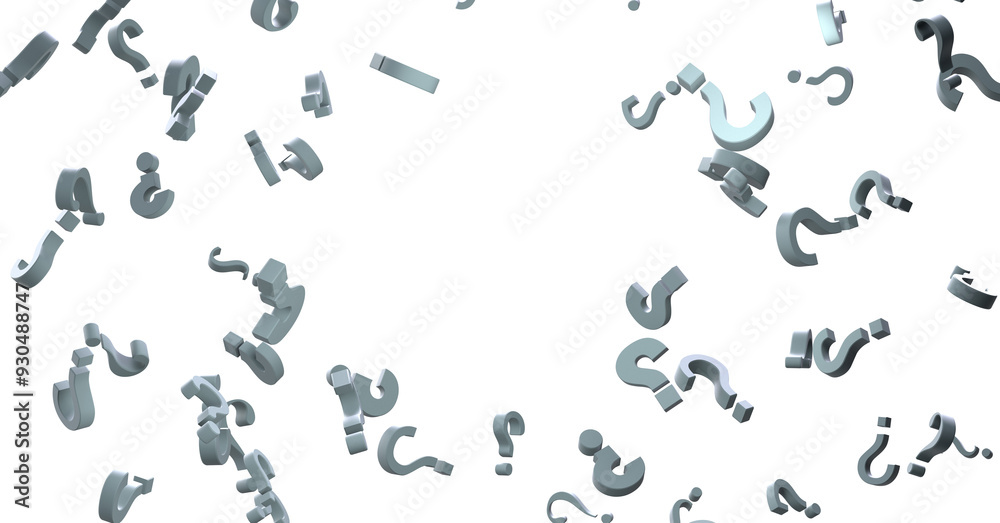 Poster colored question marks background concept