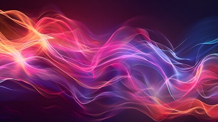 Obraz premium Vibrant abstract waves of color creating a dynamic visual flow.