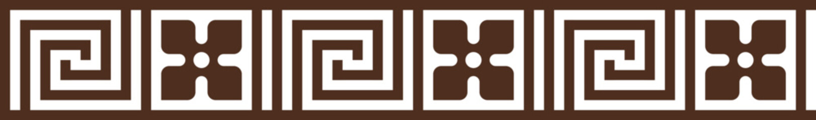 Greek key seamless border pattern collection. Decorative ancient meander, Greece ornament with repeated geometric motifs. Vector EPS10.