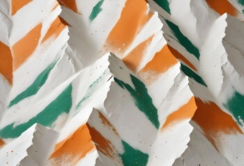 Vintage green and orange mountains 