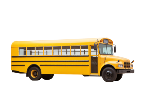 a yellow school bus with doors open