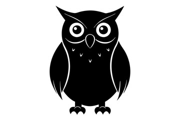 The learned owl vector art illustration