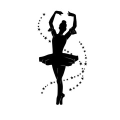 Silhouette of Ballerina - Vector Art Illustration © John