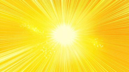 Obraz premium Yellow abstract background with light of sunburst. yellow starburst with halftone. sun ray retro background with flash
