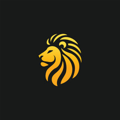 Lion logo design vector with vreative idea icon