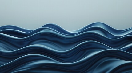 Obraz premium Gentle Water Wave Texture, a serene backdrop of smooth, flowing waves, showcasing elegant curves and a tranquil ambiance, perfect for relaxation and calm inspiration.