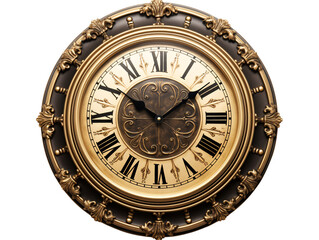 a clock with a gold frame