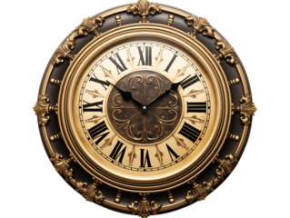 a clock with a gold frame