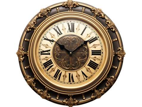 a clock with a gold frame