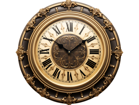 a clock with a gold frame