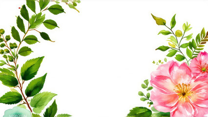 Fototapeta premium invitation card with beautiful flowers