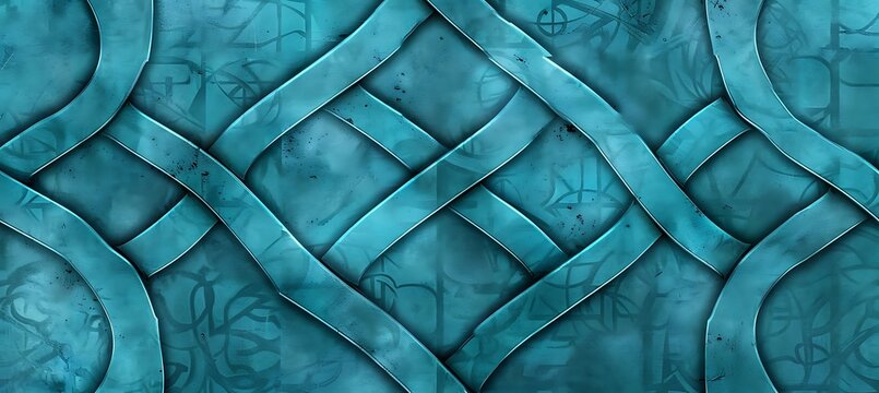 A Deep Teel Backdrop with Intricate Patterns