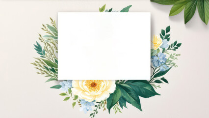  invitation card with beautiful flowers