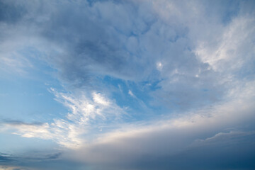 Clouds after rain in the sky as a background
