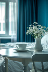 Fototapeta premium Beautifully furnished bedroom or hotel room.